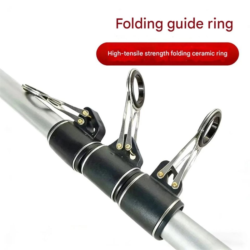 Fishing Rod Casting - 1 Stück Edelstahl-Angelrutenführungsset 16,2 mm Rohr